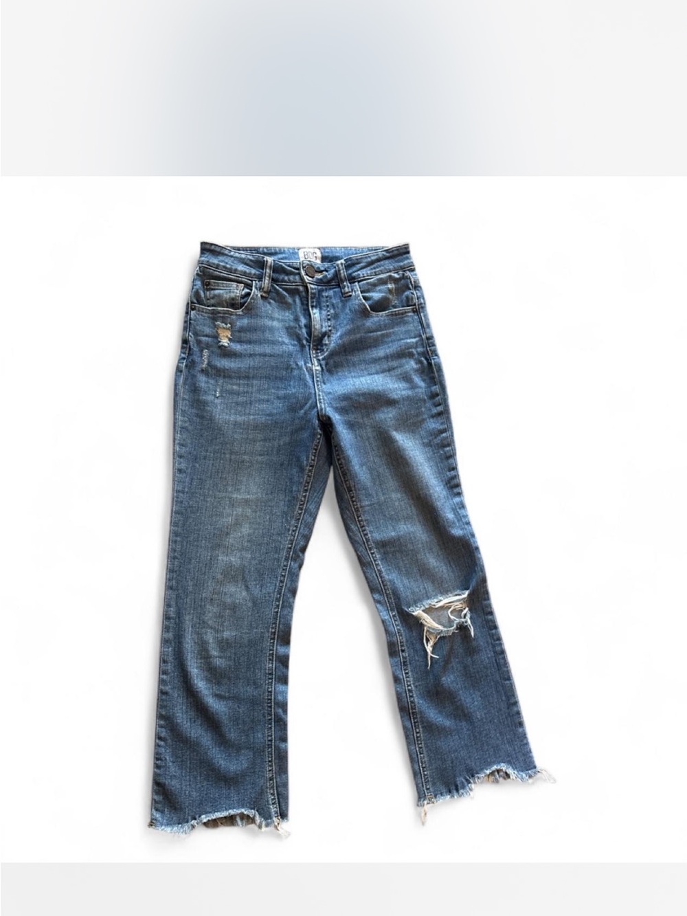 BDG kick flare high rise cropped 5 pocket jeans